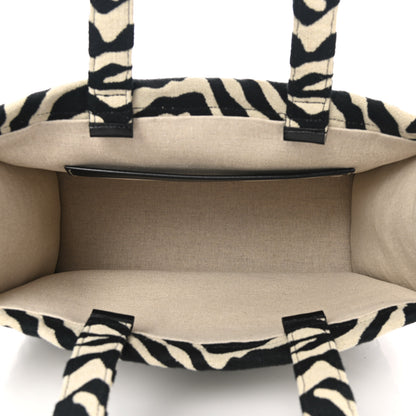 Celine Canvas Calfskin Triomphe Large Cabas Thais Natural Black 6 of 10