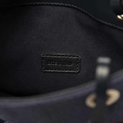 Burberry Canvas Woven Color Check Bucket Bag Blue 8 of 8