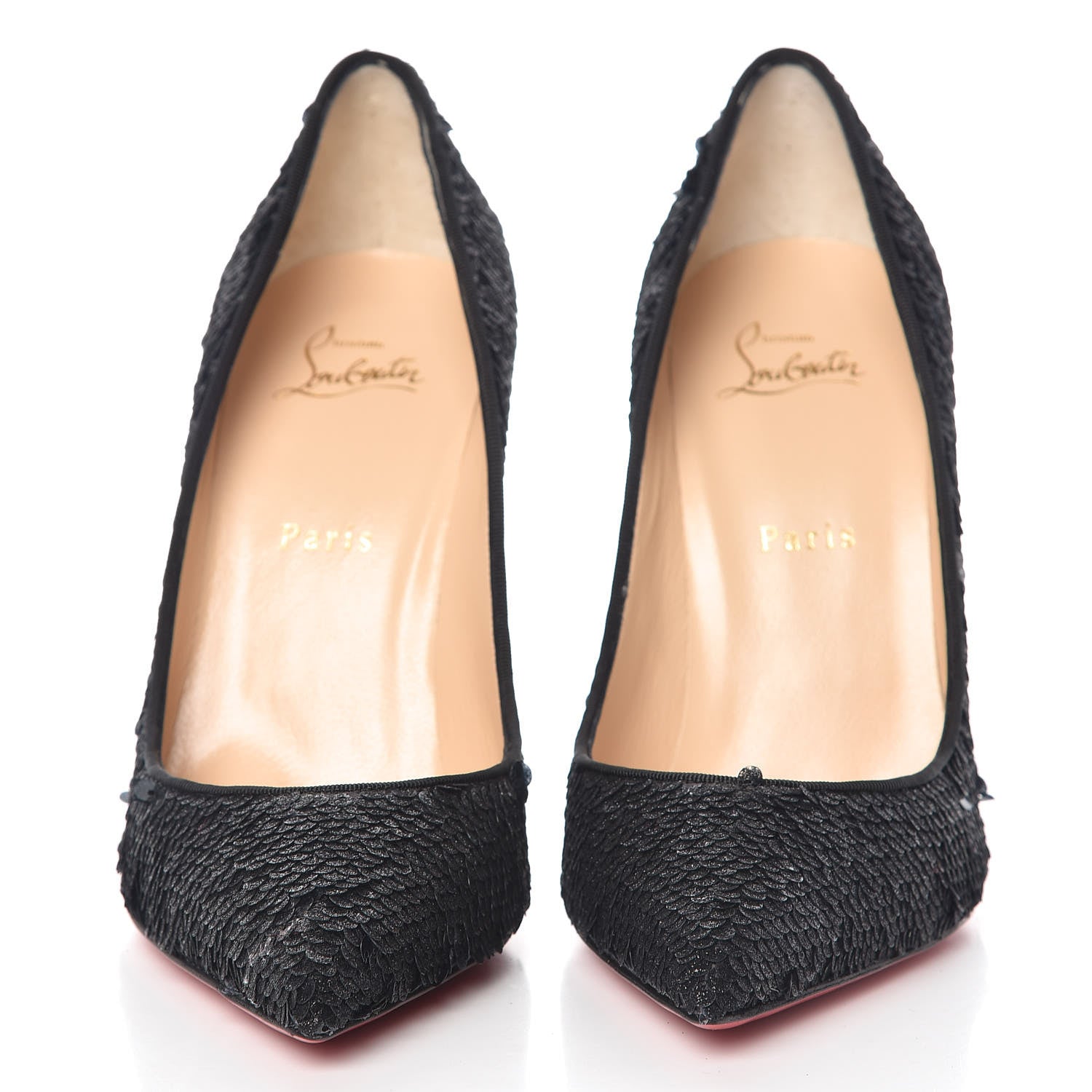 Christian Louboutin Pailletes Pigalle Follies 100 Pumps 40 Charbon 2 of 10