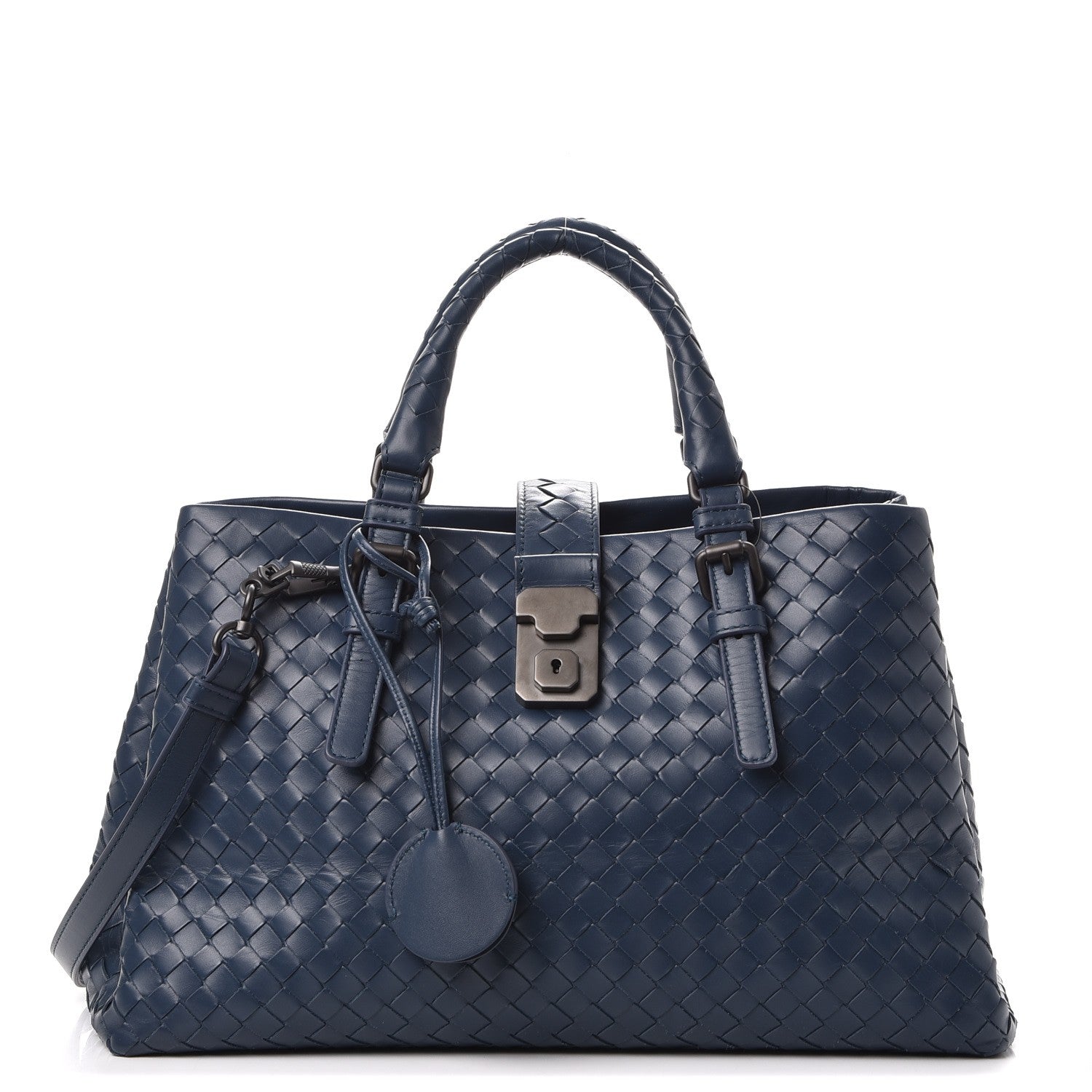 Bottega Veneta Light Calf Intrecciato Small Roma Denim 1 of 8
