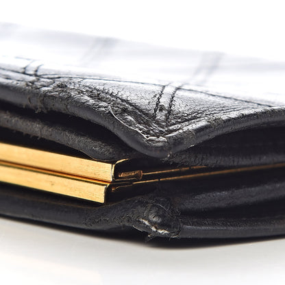 Chanel Lambskin Diamond Stitched French Wallet Black 14 of 19