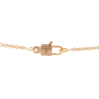Hermes 18K Rose Gold Diamond Amulettes Cadenas Pendant Necklace 4 of 6