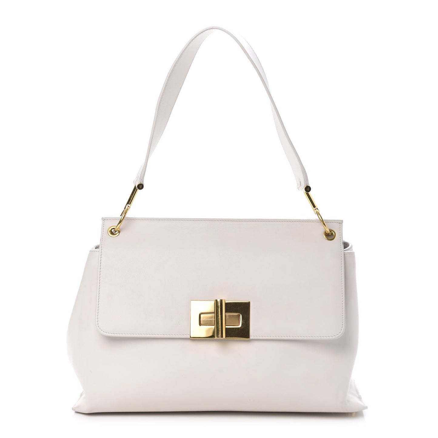 Calfskin Natalia Shoulder Bag Chalk