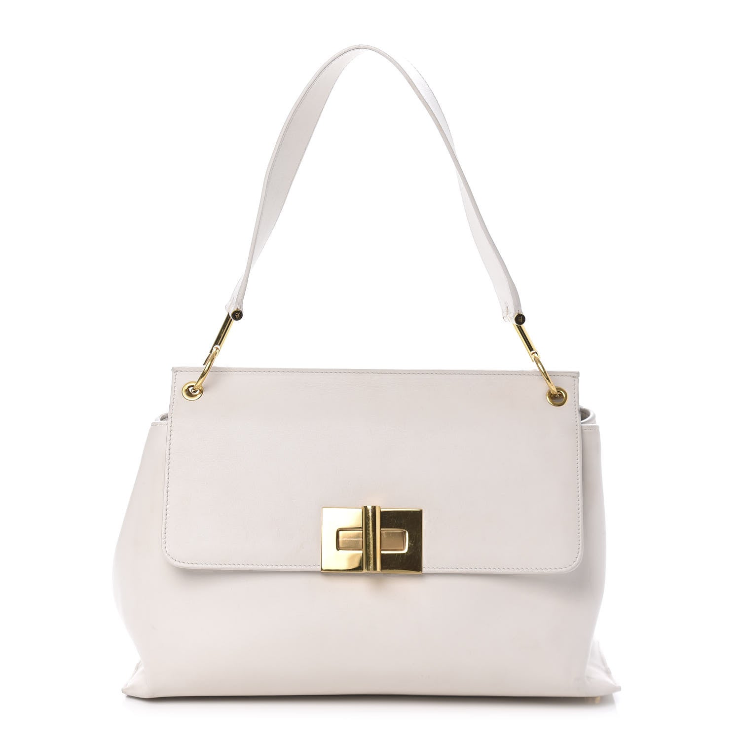 Tom Ford Calfskin Natalia Shoulder Bag Chalk 1 of 10