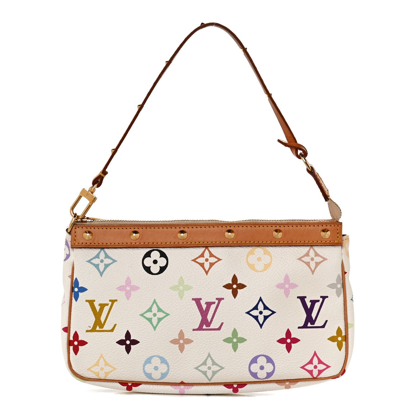 Monogram Multicolor Pochette Accessories White