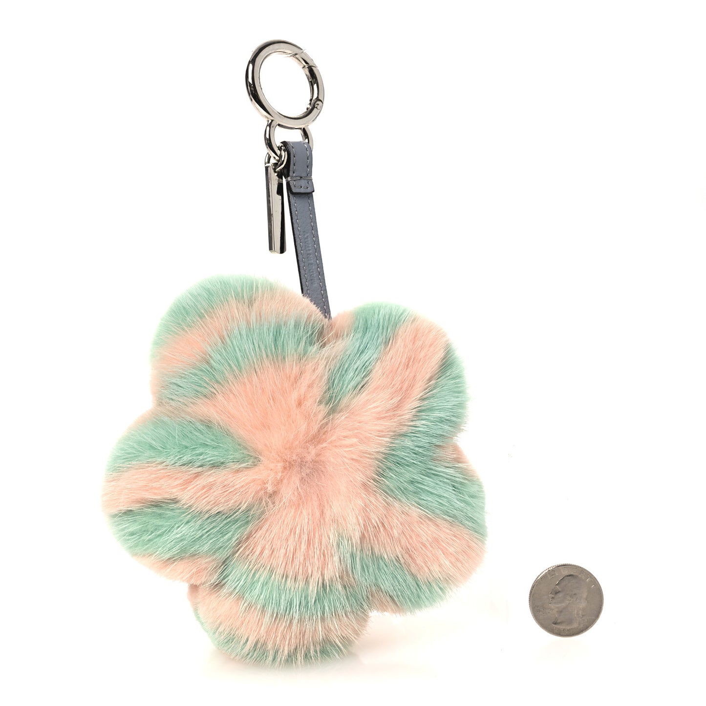 Mink Fur Vitello Dolce Pequin Flowerland Bag Charm Nausica Medea