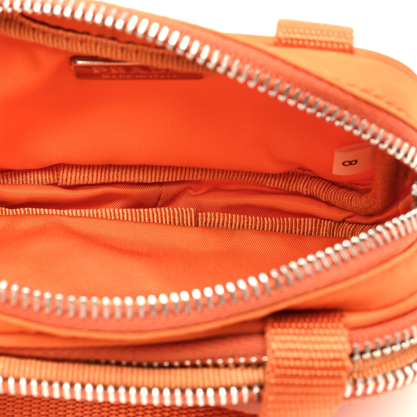 Nylon Saffiano Mini Top Handle Bag Orange