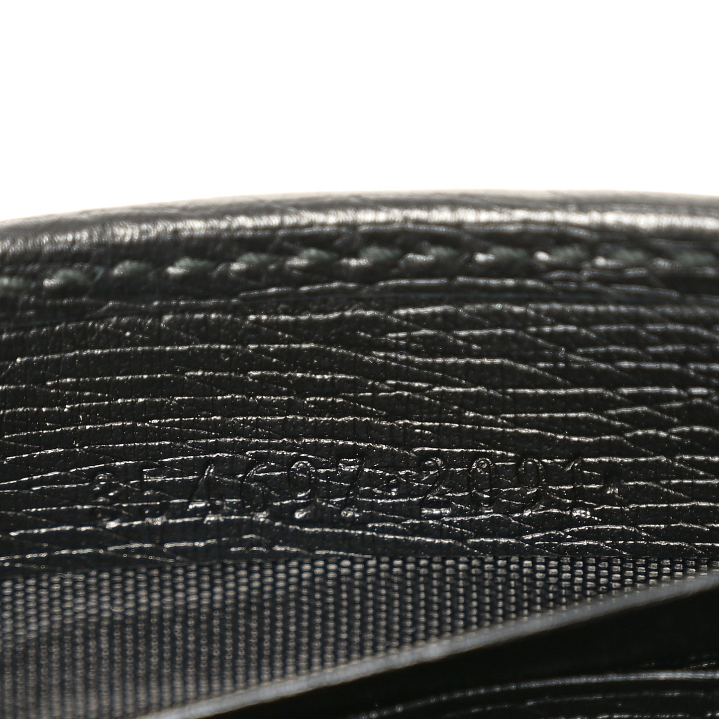 Textured Calfskin Medium Betty Chain Wallet Black
