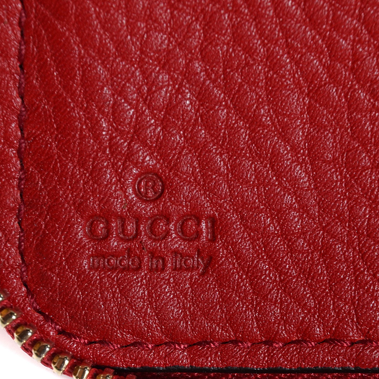 Pebbled Calfskin Soho Zip Around Wallet Tabasco Red