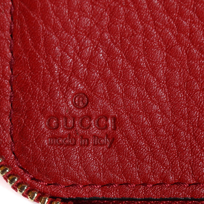 Gucci Pebbled Calfskin Soho Zip Around Wallet Tabasco Red 6 of 7
