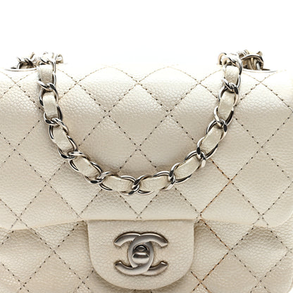 Chanel Iridescent Caviar Quilted Mini Square Flap White 8 of 10