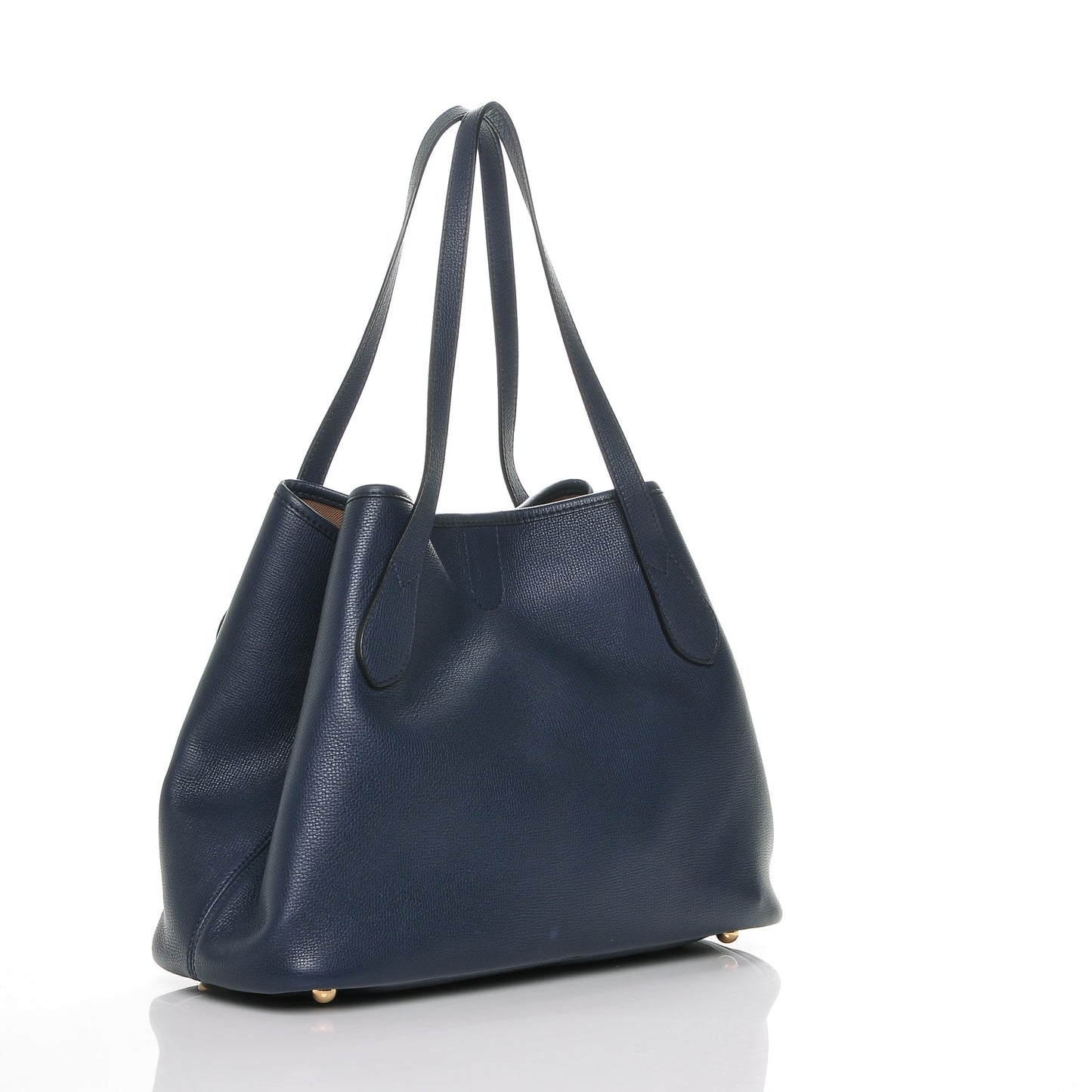 Grainy Calfskin Medium Honeybrook Tote Navy