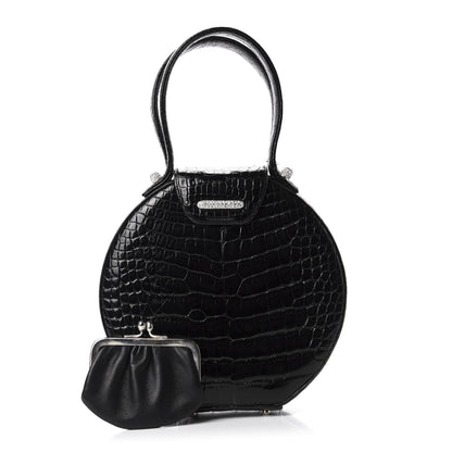 Judith Leiber Crocodile Crystal Evening Bag Black 3 of 10