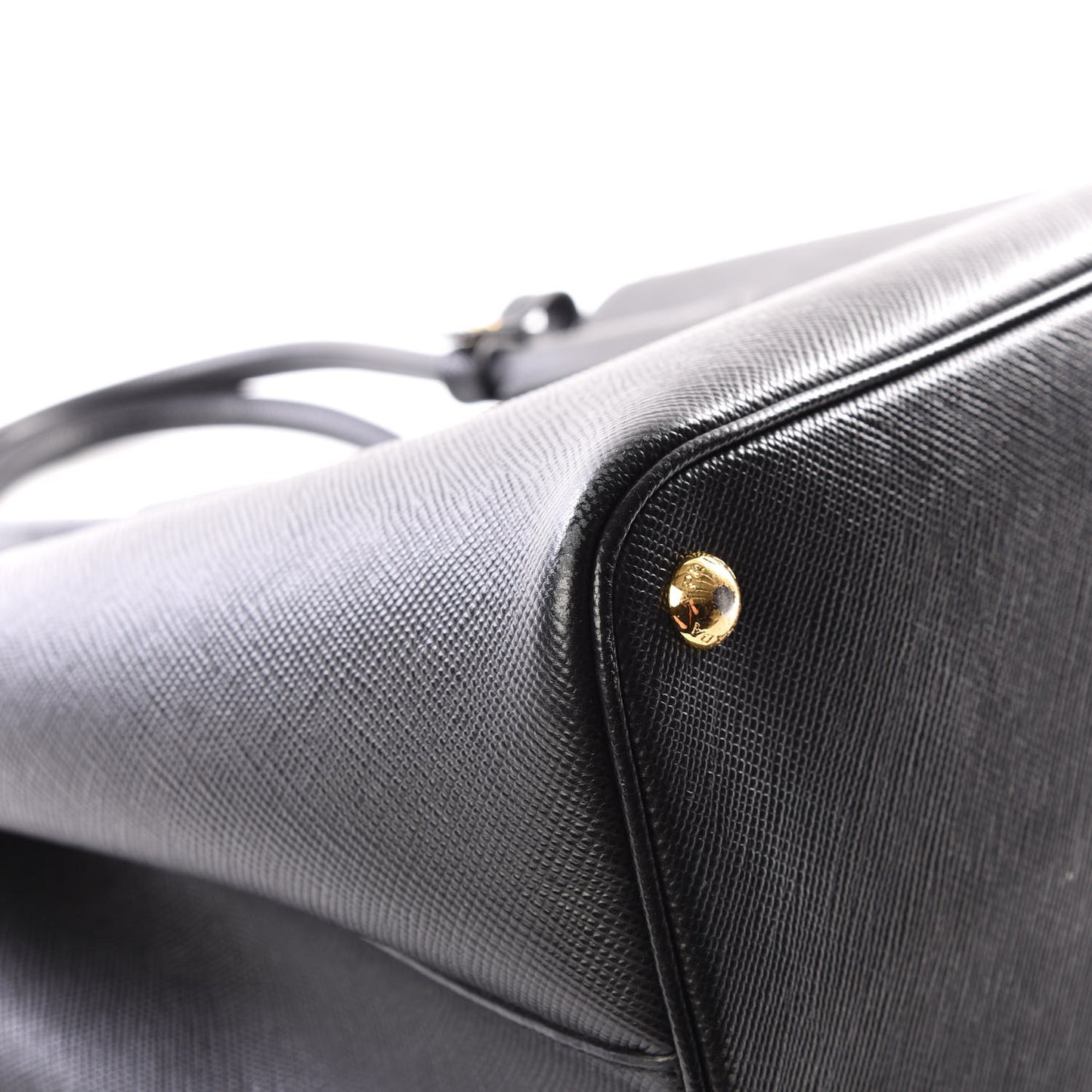 Saffiano Cuir Medium Double Bag Black Mughetto
