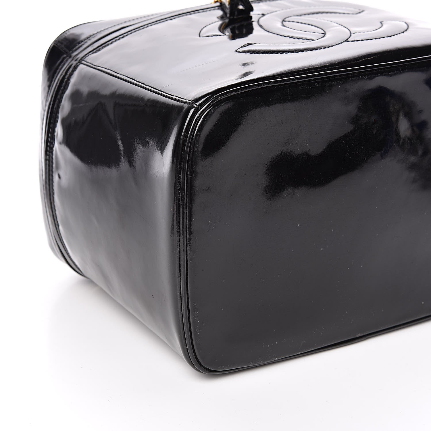Chanel Patent Vanity Cosmetic Case Black 9 of 13