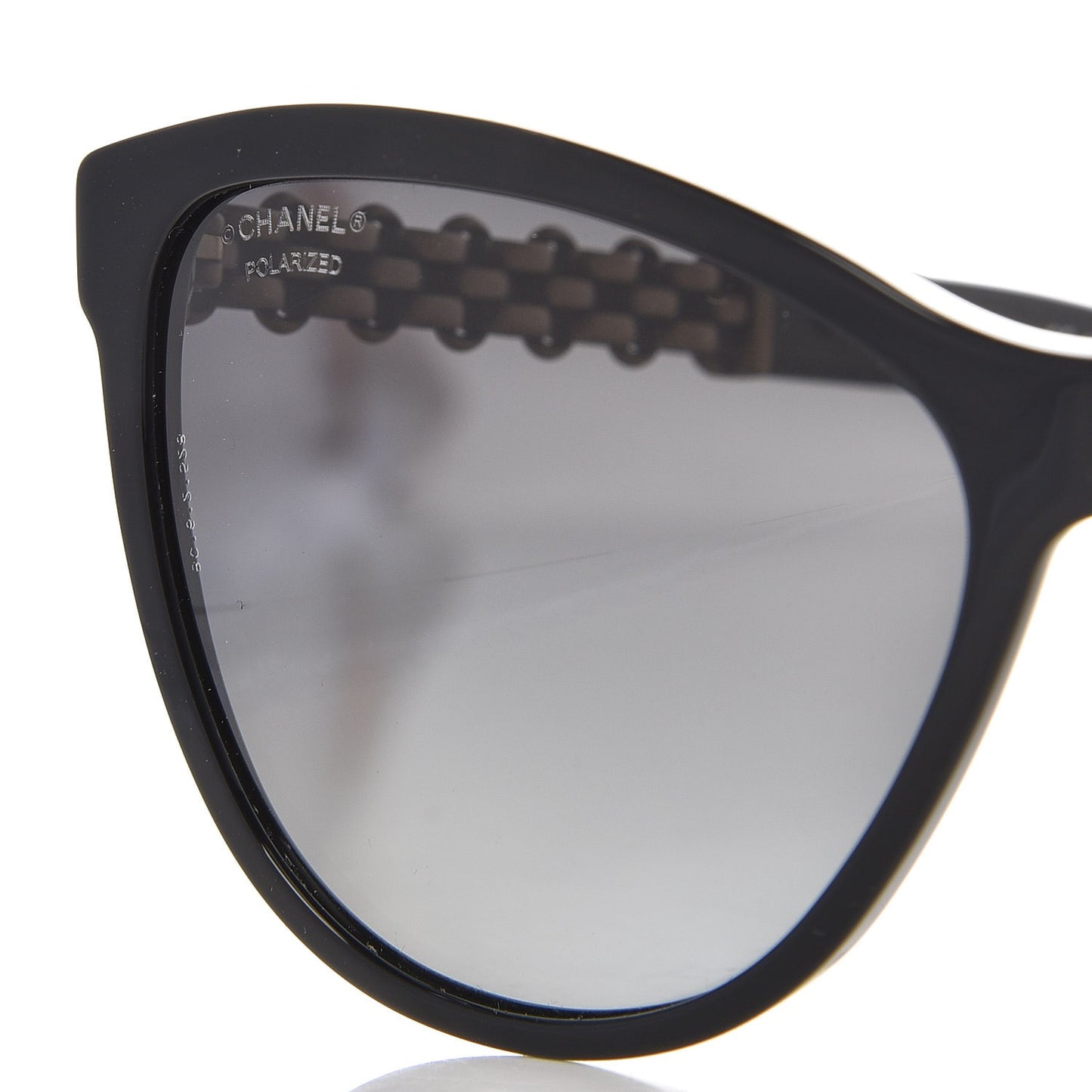 Cat Eye Chain Polarized Sunglasses 5326 Black