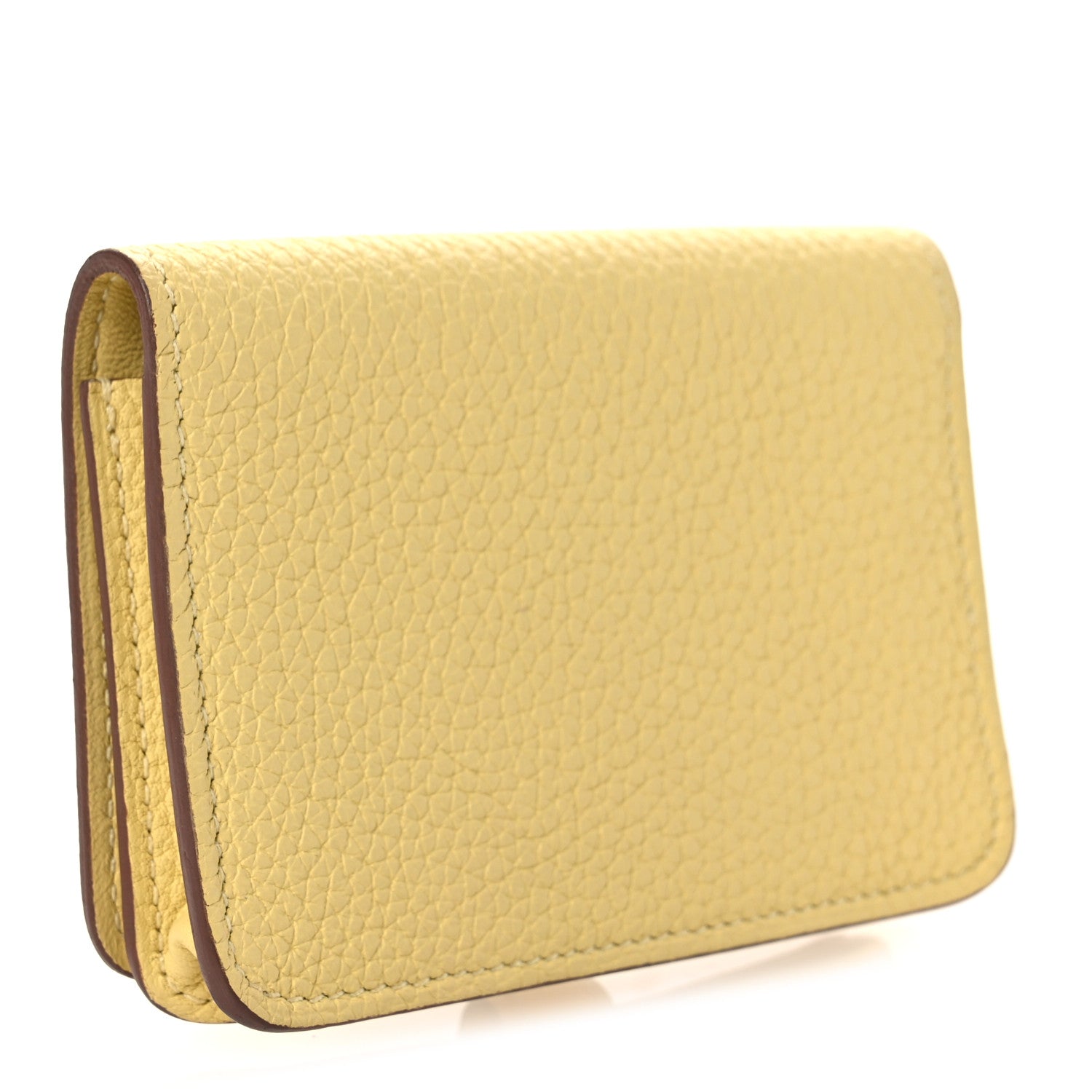 Hermes Togo Dogon Card Case Jaune Poussin 3 of 9