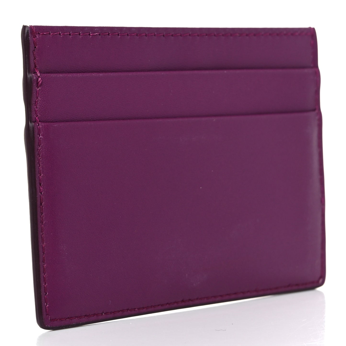 Vitello Morbido Pearl Logo Card Holder Purple