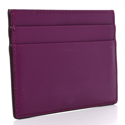 Dolce & Gabbana Vitello Morbido Pearl Logo Card Holder Purple 3 of 7