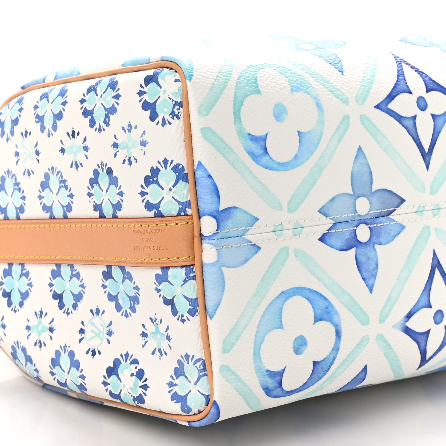 Louis Vuitton Monogram Tiles By The Pool Speedy Bandouliere 25 Lagoon Blue 8 of 10
