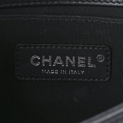 Chanel Calfskin Chevron Quilted Small Boy Flap Black 6 of 9
