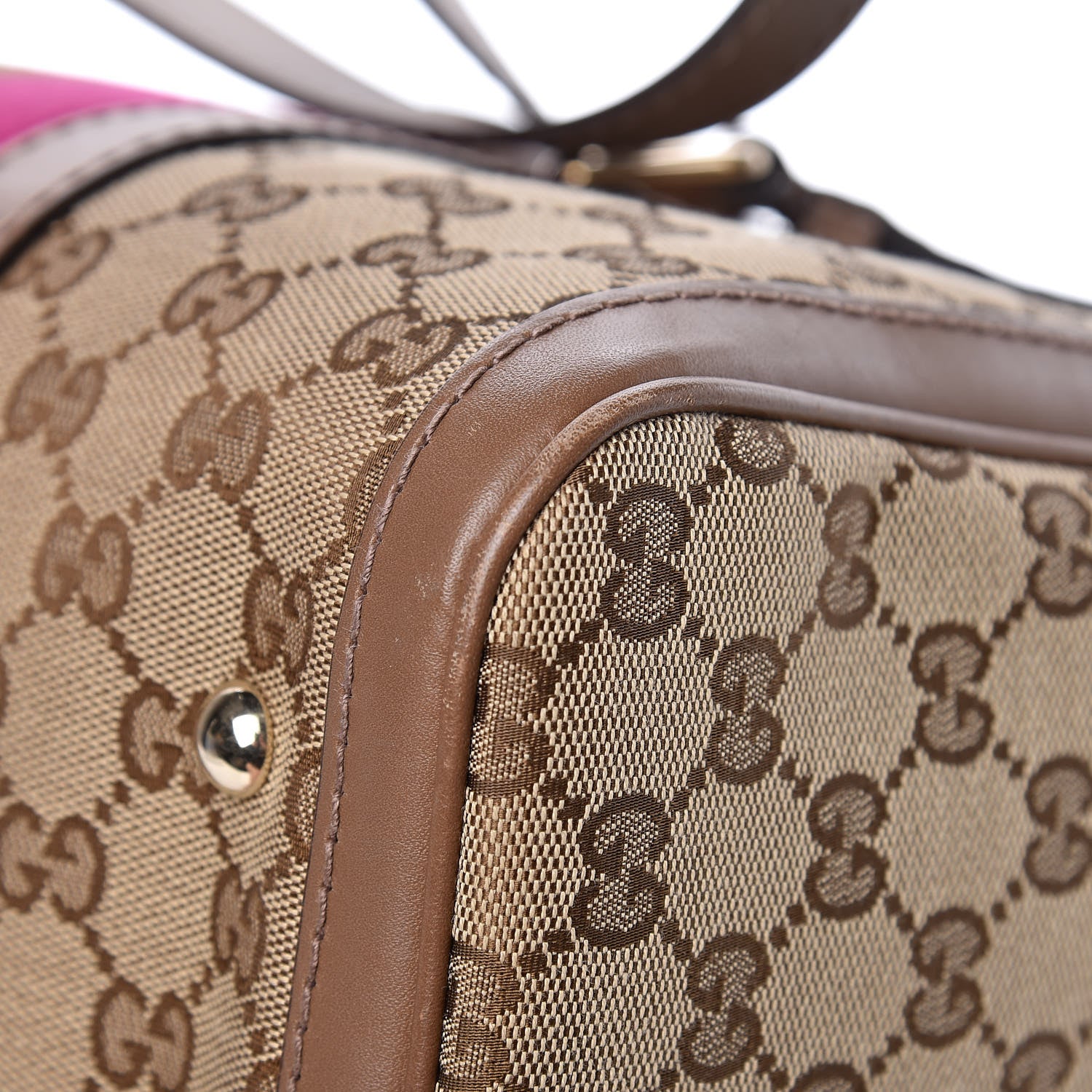 Gucci Monogram Vintage Web Medium Boston Maple Brown 14 of 18