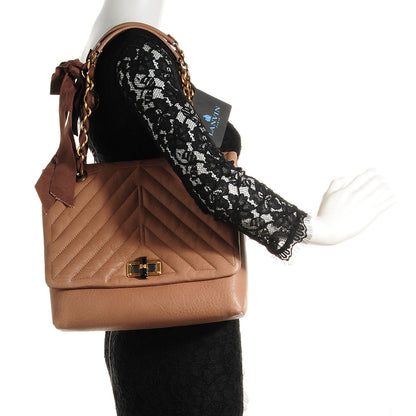 Lanvin Lambskin Quilted Medium Happy Shoulder Bag Mastic 2 of 9