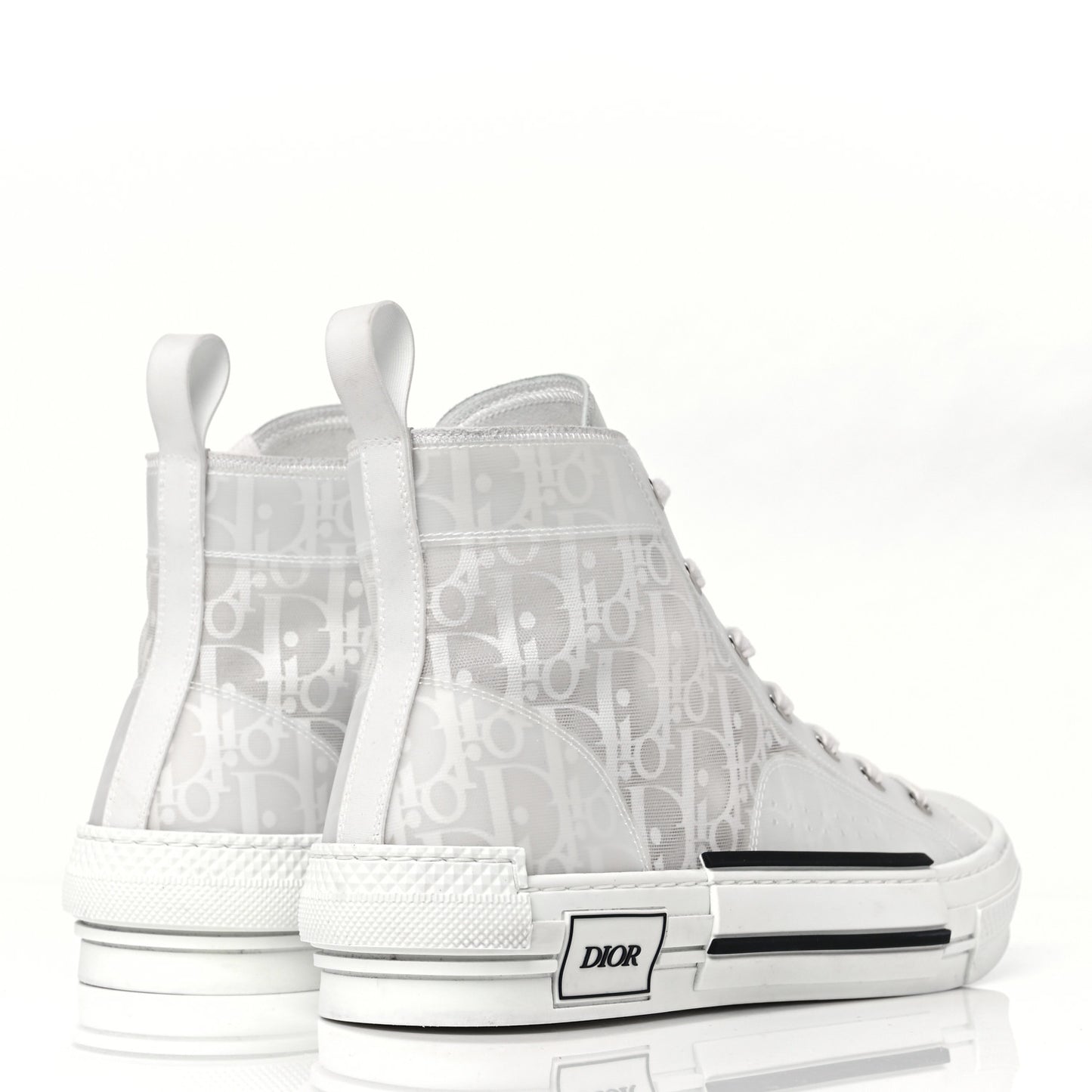 Technical Canvas Oblique Mens B23 High Top Sneakers 42 White