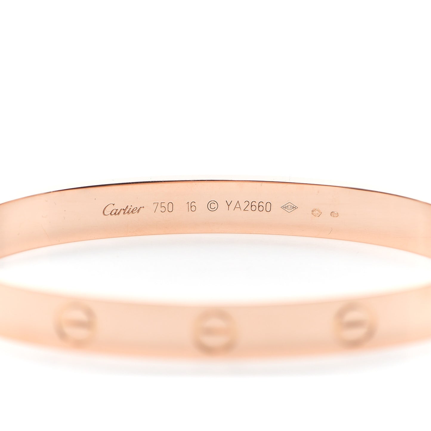 18K Pink Gold LOVE Bracelet 16