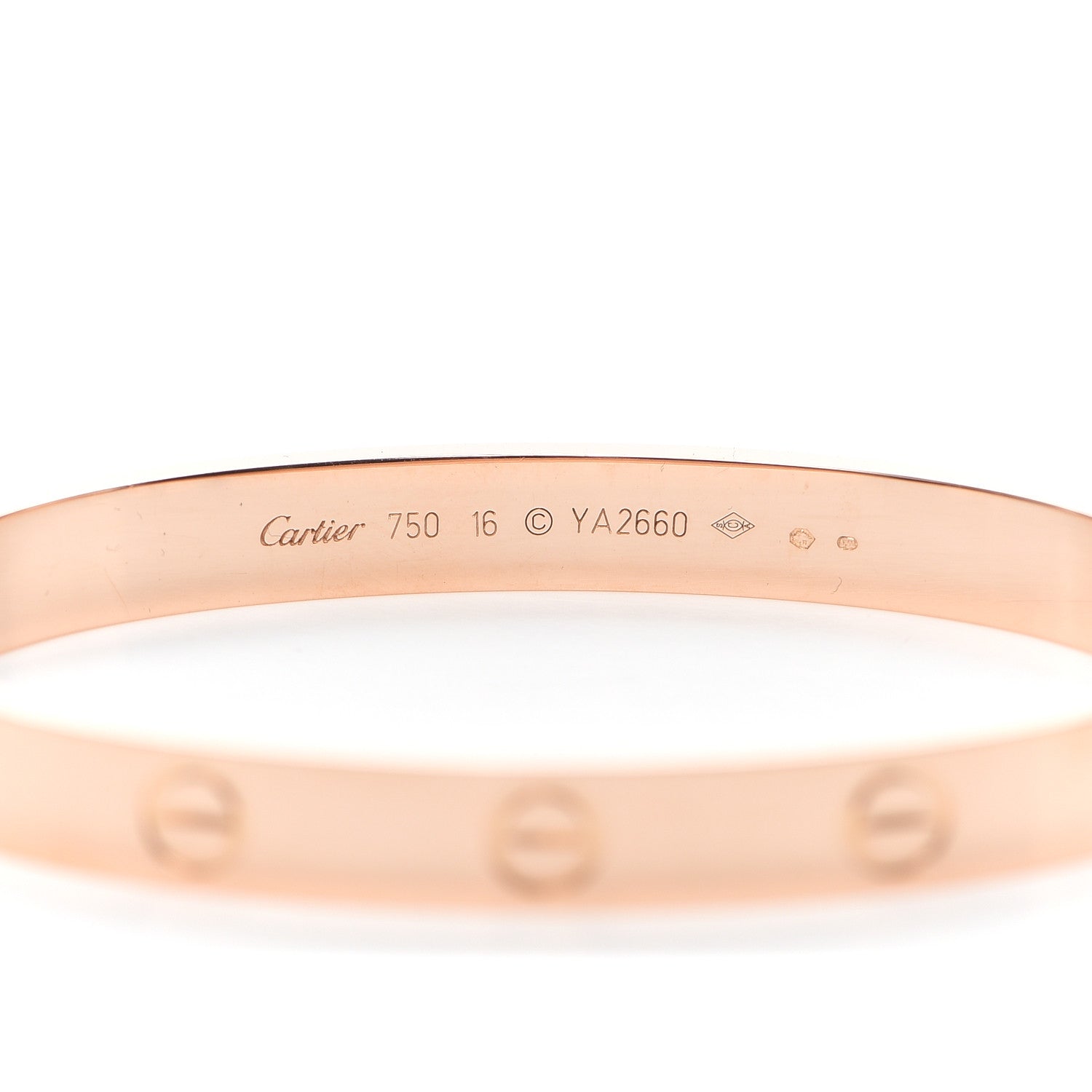 Cartier 18K Pink Gold LOVE Bracelet 16 5 of 6