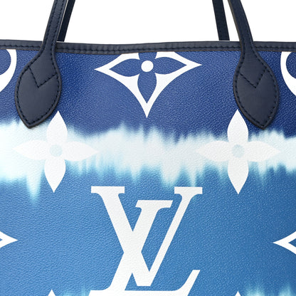 Louis Vuitton Monogram Escale Neverfull MM Blue 8 of 10