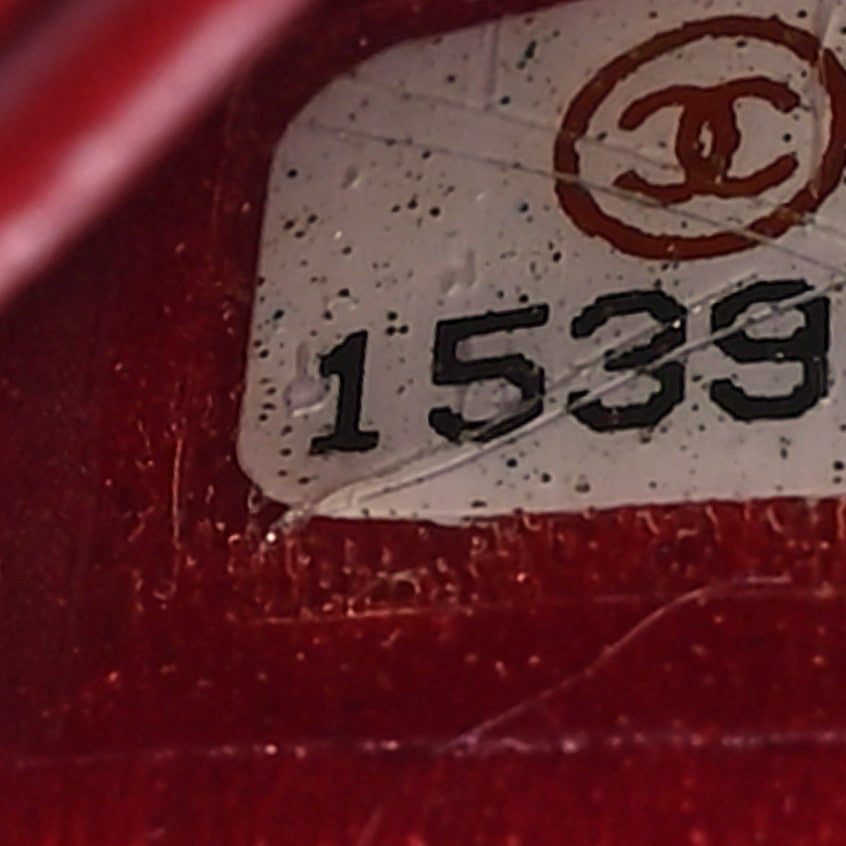 Chanel Lambskin Camellia Embossed Compact French Flap Wallet Red 8 of 12