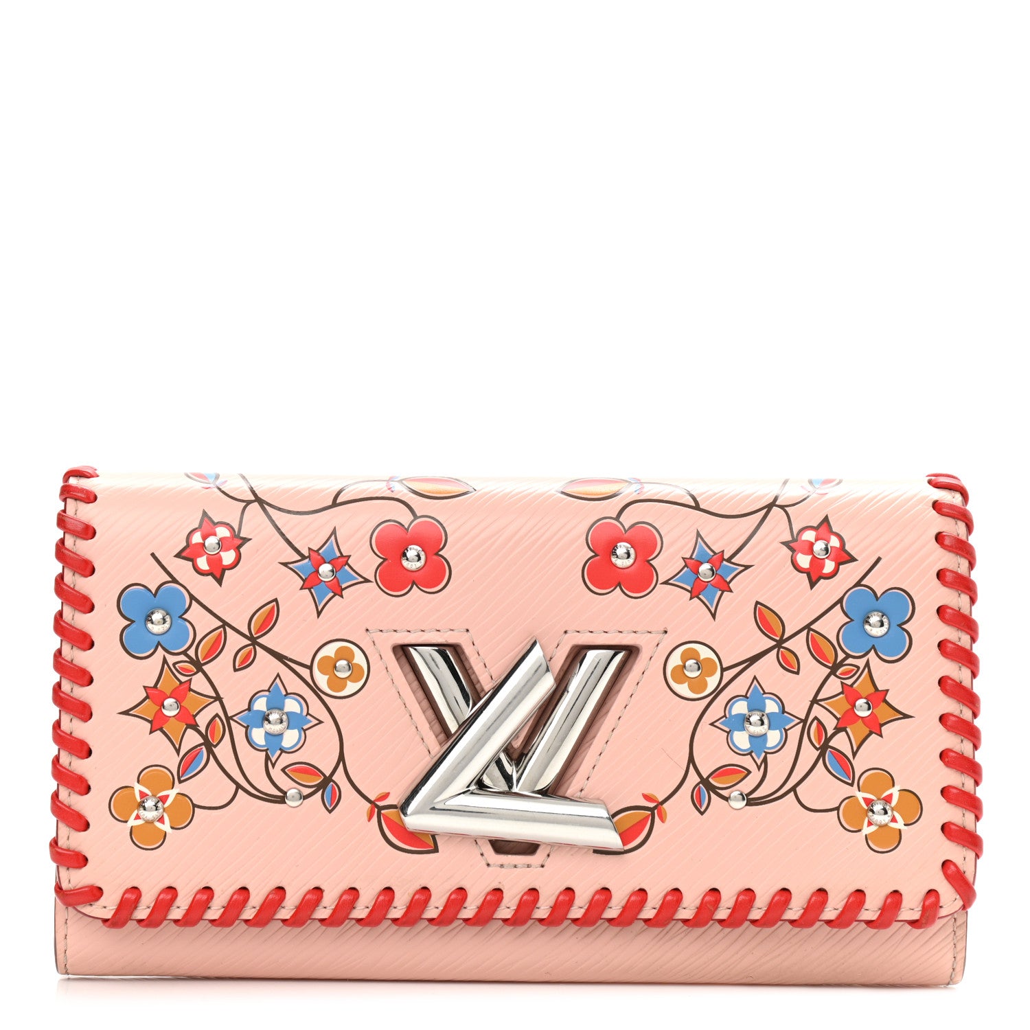 Louis Vuitton Epi Flowers Twist Wallet Rose Ballerine 1 of 7