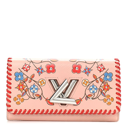 Louis Vuitton Epi Flowers Twist Wallet Rose Ballerine 1 of 7
