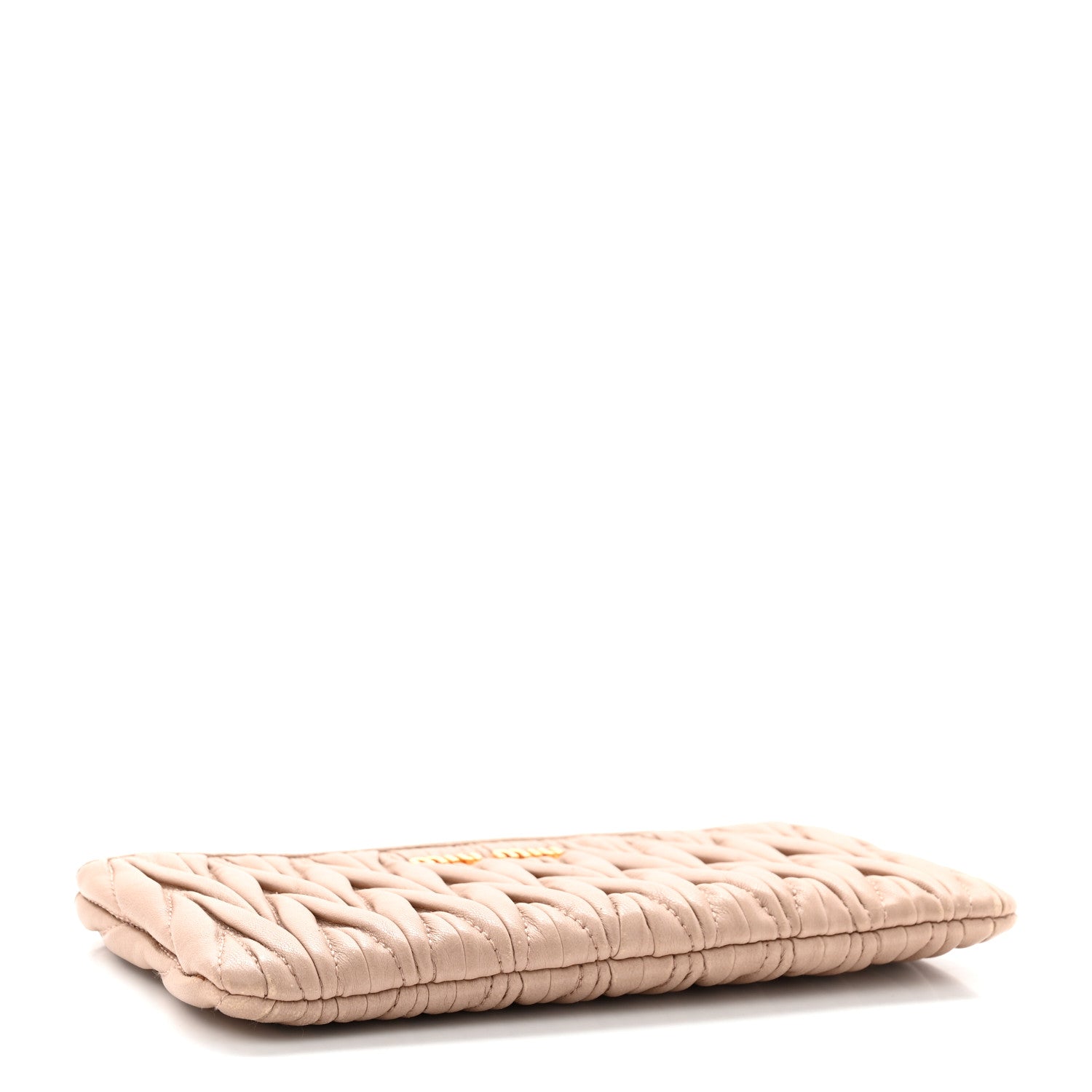 Miu Miu Nappa Matelasse Wristlet Cammeo 4 of 18