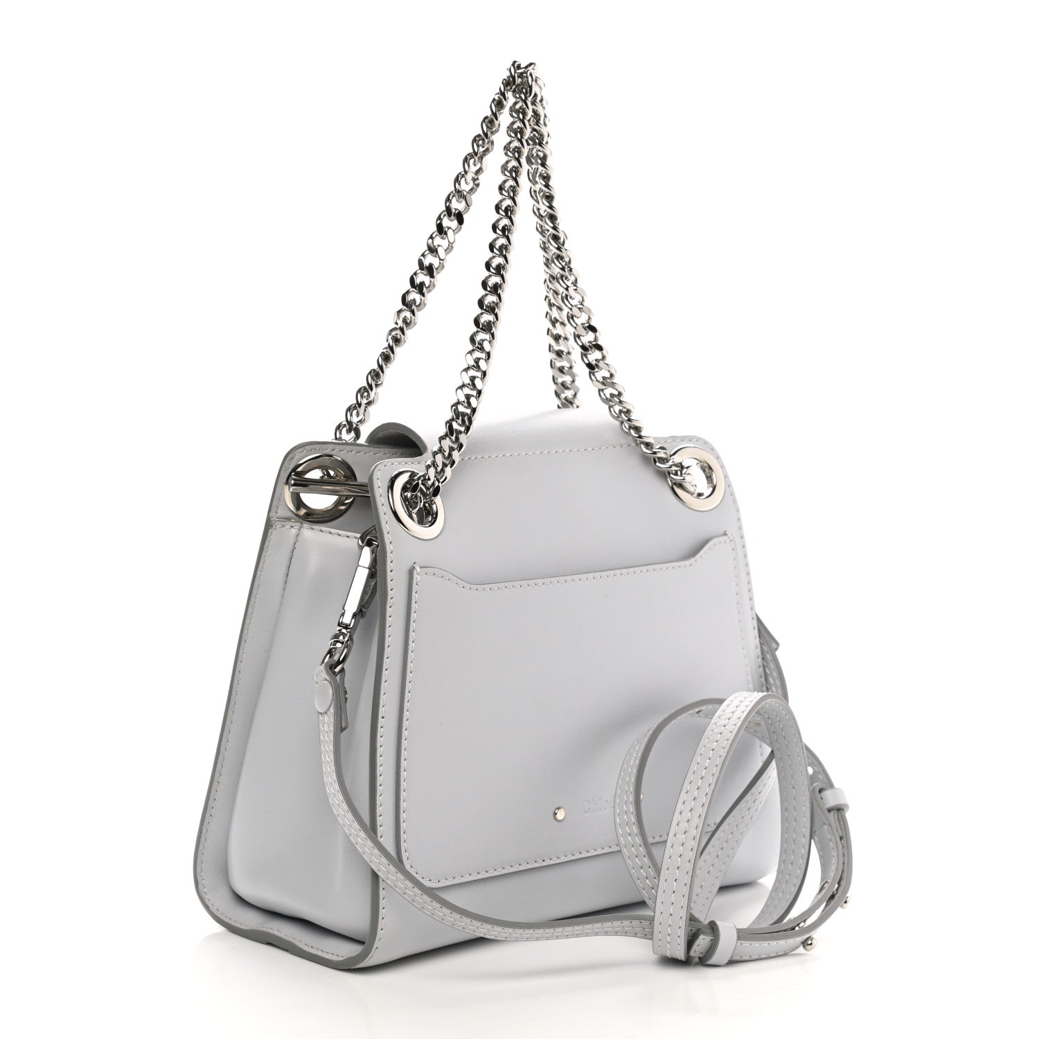 Chloe Shiny Calfskin Mini Annie Shoulder Bag Airy Grey 4 of 11