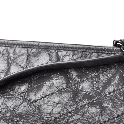 Saint Laurent Crinkled Calfskin Matelasse Monogram Large Niki Shopping Tote Bag Grey 11 of 12