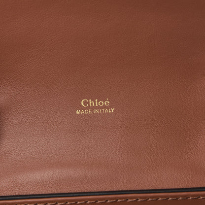 Chloe Calfskin Crocodile Embossed Small Aby Day Shoulder Bag Sepia Brown 7 of 11