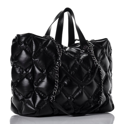 Chanel Calfskin Quilted Large Chesterfield Tote Black 4 of 11