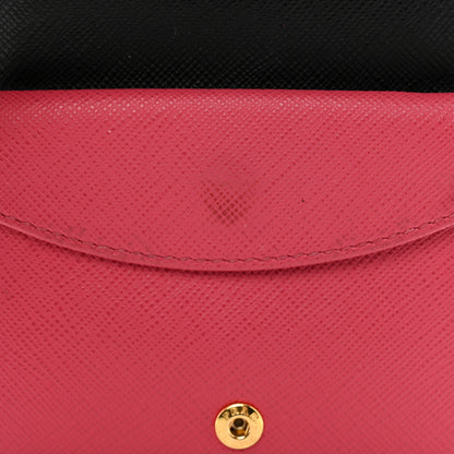 Prada Saffiano Metal Bi-Fold Wallet Black 7 of 8