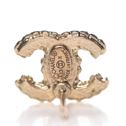 Chanel Crystal Mini CC Earrings Gold 4 of 5