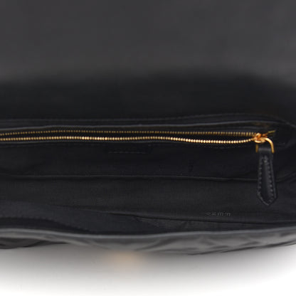 Fendi Nappa FF 1974 Embossed Baguette Black 5 of 9