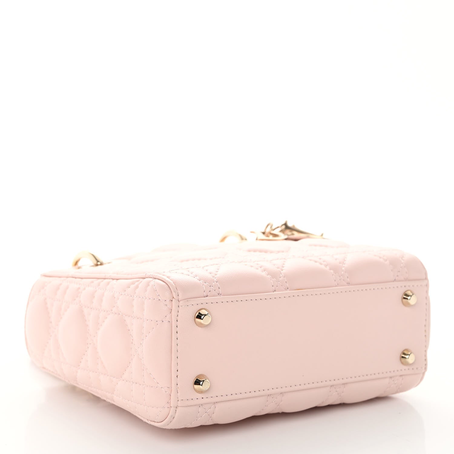 Christian Dior Lambskin Cannage Mini Lady Dior Rose Poudre 4 of 11