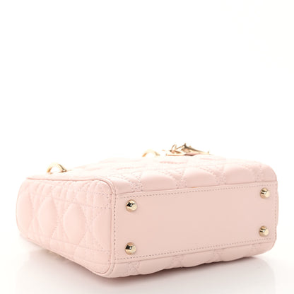 Christian Dior Lambskin Cannage Mini Lady Dior Rose Poudre 4 of 11
