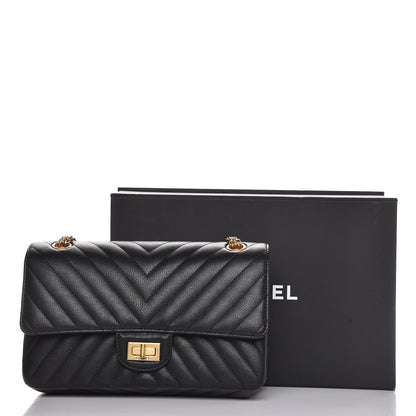 Chanel Sheepskin Chevron Quilted 2.55 Reissue 225 Flap Black 9 of 9