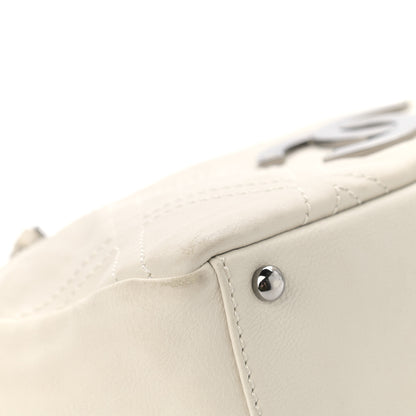 Chanel Calfskin Small Diamond Stitch Tote White 5 of 12