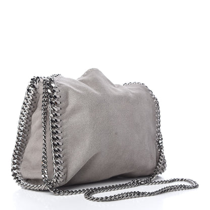Stella McCartney Shaggy Deer Mini Falabella Fold Over Tote Light Grey 3 of 10