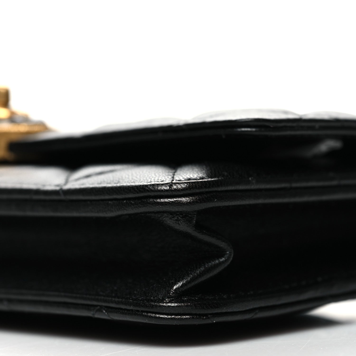 Chanel Lambskin Plexiglass Quilted Coco Love Wallet On Chain WOC Black 11 of 12