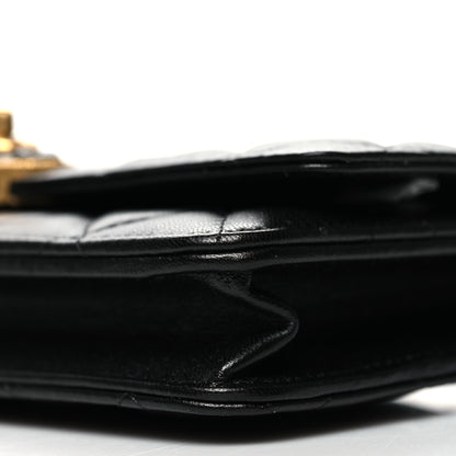 Chanel Lambskin Plexiglass Quilted Coco Love Wallet On Chain WOC Black 11 of 12