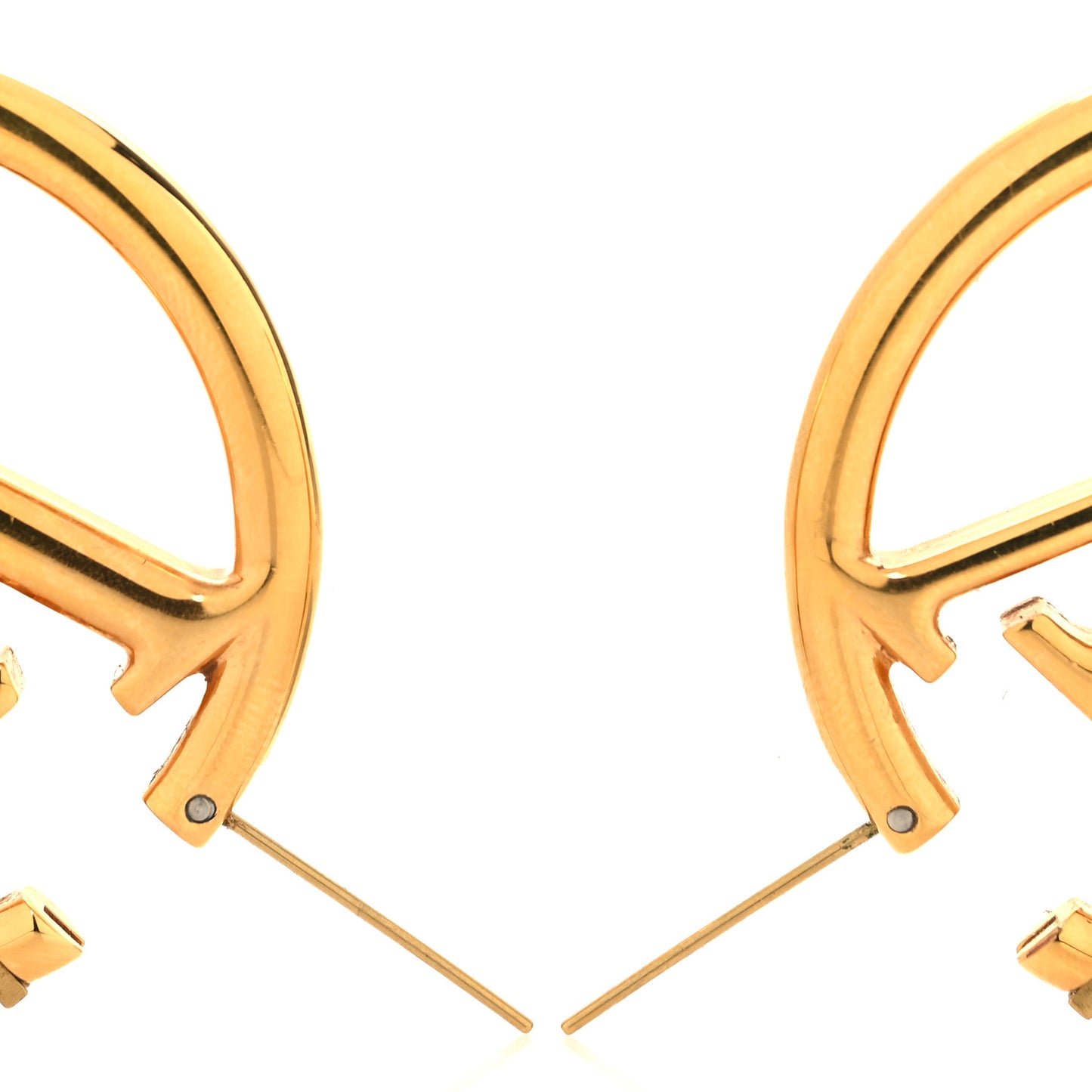 Metal Louise Hoop Earrings Gold